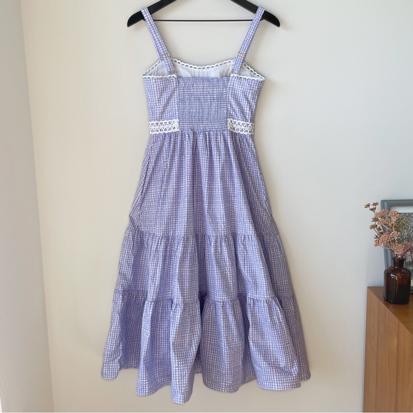 Lilly Pulitzer Olivet Stretch Midi Dress in Light Lilac Verbena Gingham - Picture 7 of 16